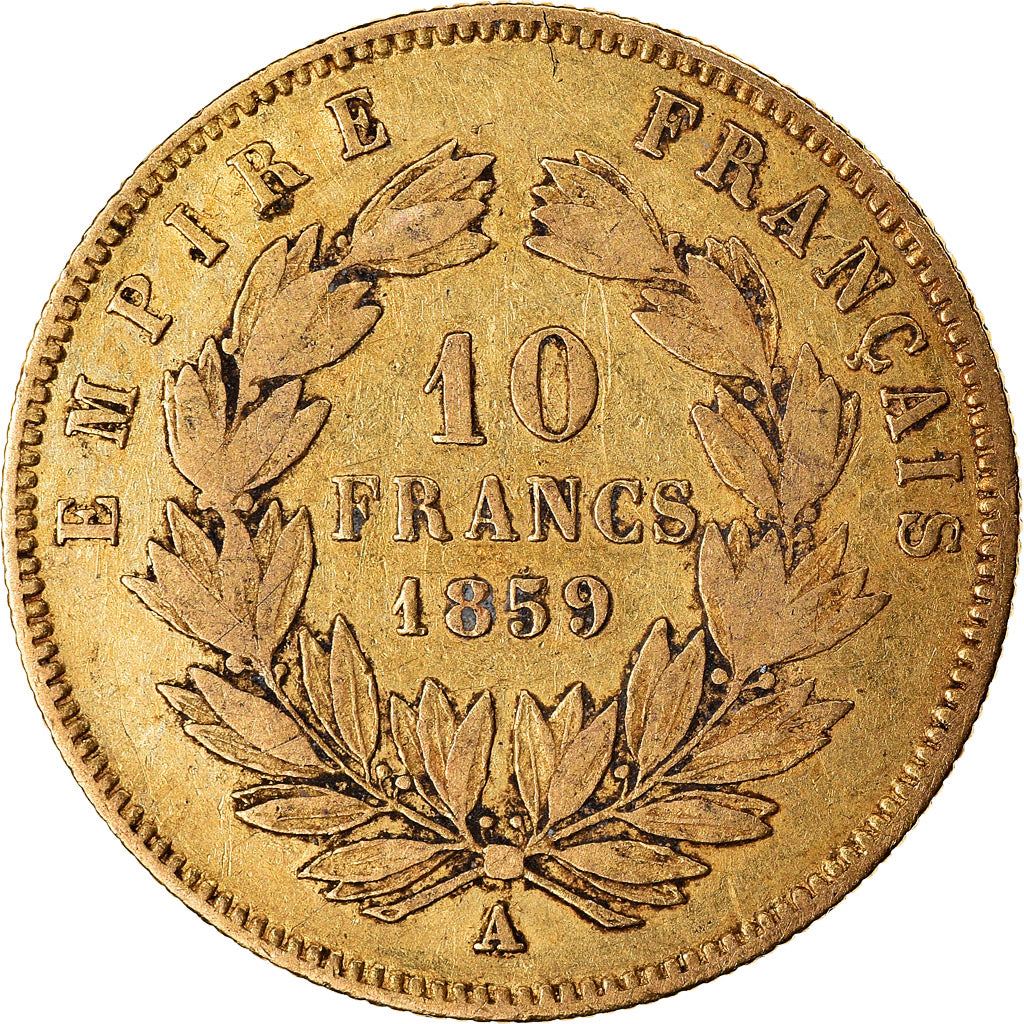 Monnaie, France, Napoleon III, 10 Francs, 1859, Paris, TB, Or, Gadoury:1014