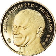 Vatican, Médaille, Voyage de Jean-Paul II en Belgique, 1985, FDC, Or