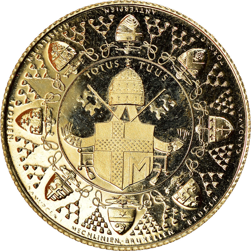 Vatican, Médaille, Voyage de Jean-Paul II en Belgique, 1985, FDC, Or