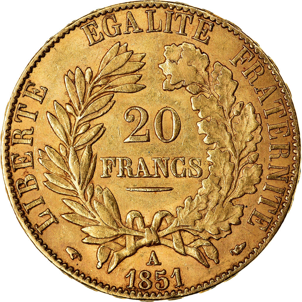 Monnaie, France, Cérès, 20 Francs, 1851, Paris, TTB+, Or, KM:762
