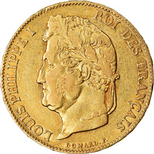 Moneda, Francia, Louis-Philippe, 20 Francs, 1841, Paris, BC+, Oro, KM:750.1