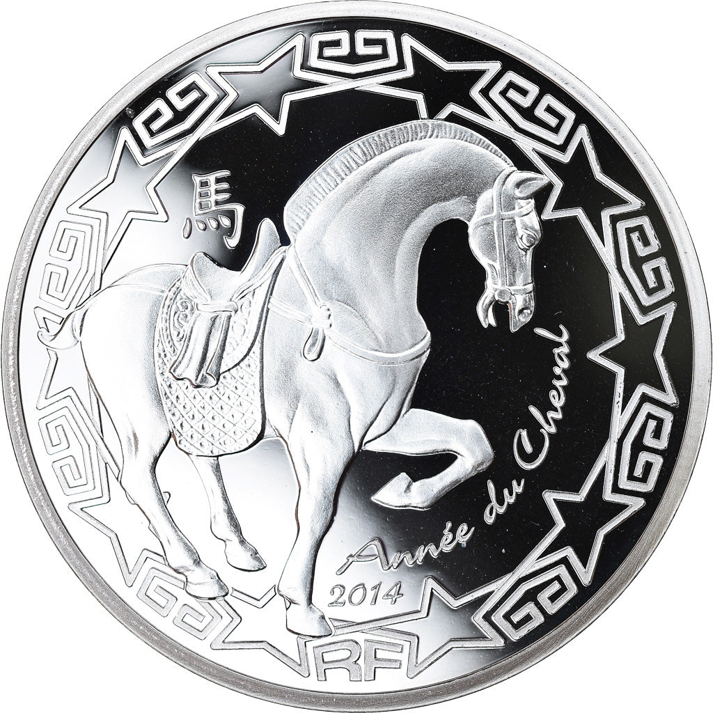 France, Monnaie de Paris, 10 Euro, Année du Cheval, 2014, Proof, FDC, Argent