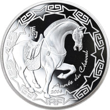 France, Monnaie de Paris, 10 Euro, Année du Cheval, 2014, Proof, FDC, Argent