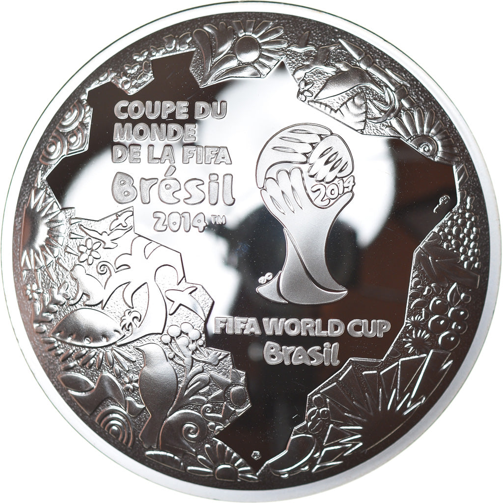 France, Monnaie de Paris, 10 Euro, Coupe du monde FIFA 2014 au Brésil, 2014