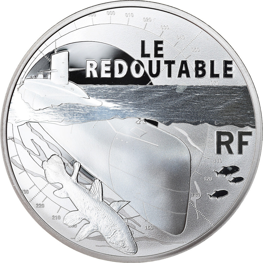 France, Monnaie de Paris, 10 Euro, Le Redoutable, 2014, Proof, MS(65-70), Silver