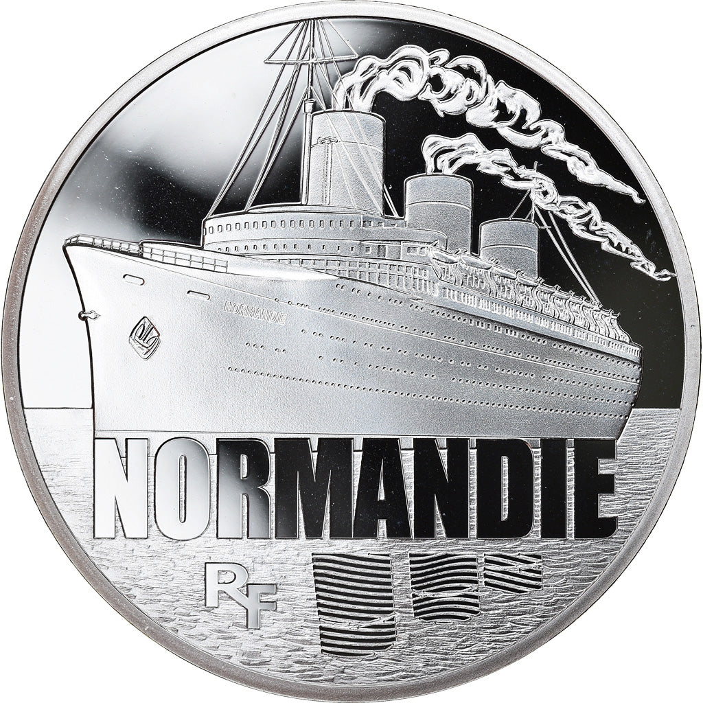 France, Monnaie de Paris, 10 Euro, Le Normandie, 2014, Proof, MS(65-70), Silver