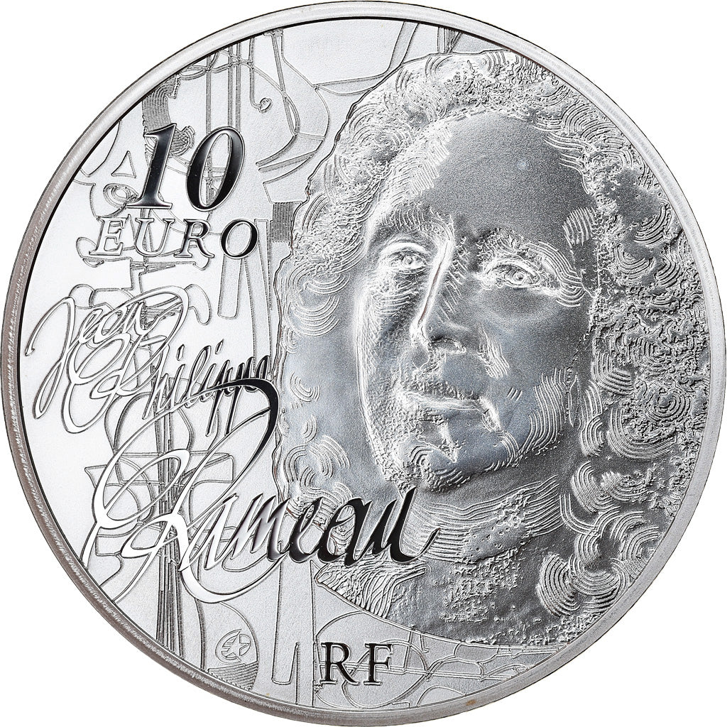 Francia, Monnaie de Paris, 10 Euro, Jean-Philippe Rameau, 2014, Proof, FDC