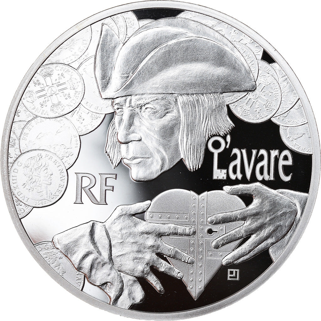 France, Monnaie de Paris, 10 Euro, L'Avare de Molière, 2014, Proof, FDC, Argent