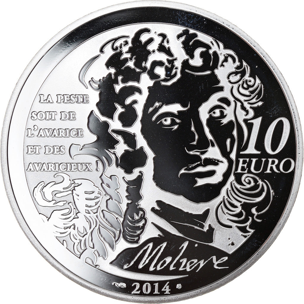 France, Monnaie de Paris, 10 Euro, L'Avare de Molière, 2014, Proof, FDC, Argent