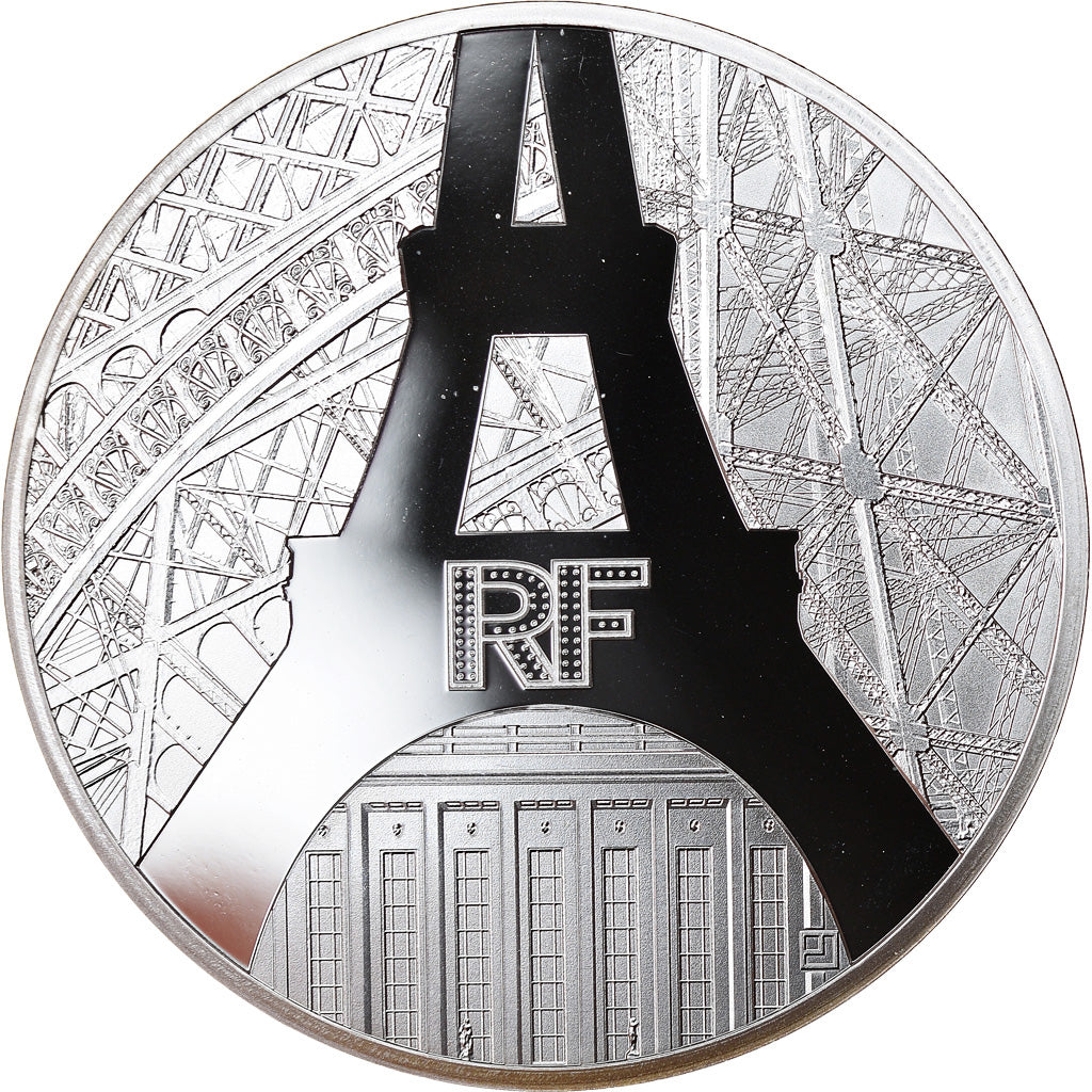 France, Monnaie de Paris, 10 Euro, Tour Eiffel et Palais de Chaillot, 2014