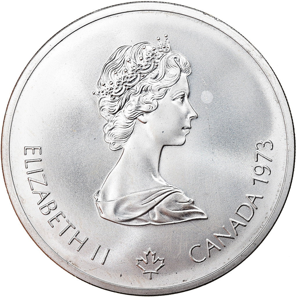 Coin, Canada, Elizabeth II, World map, 10 Dollars, 1973, Royal Canadian Mint