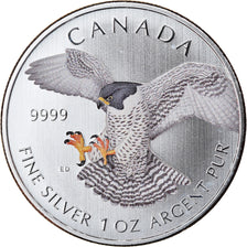 Coin, Canada, Peregrine Falcon, 5 Dollars, 2014, 1 Oz, MS(65-70), Silver