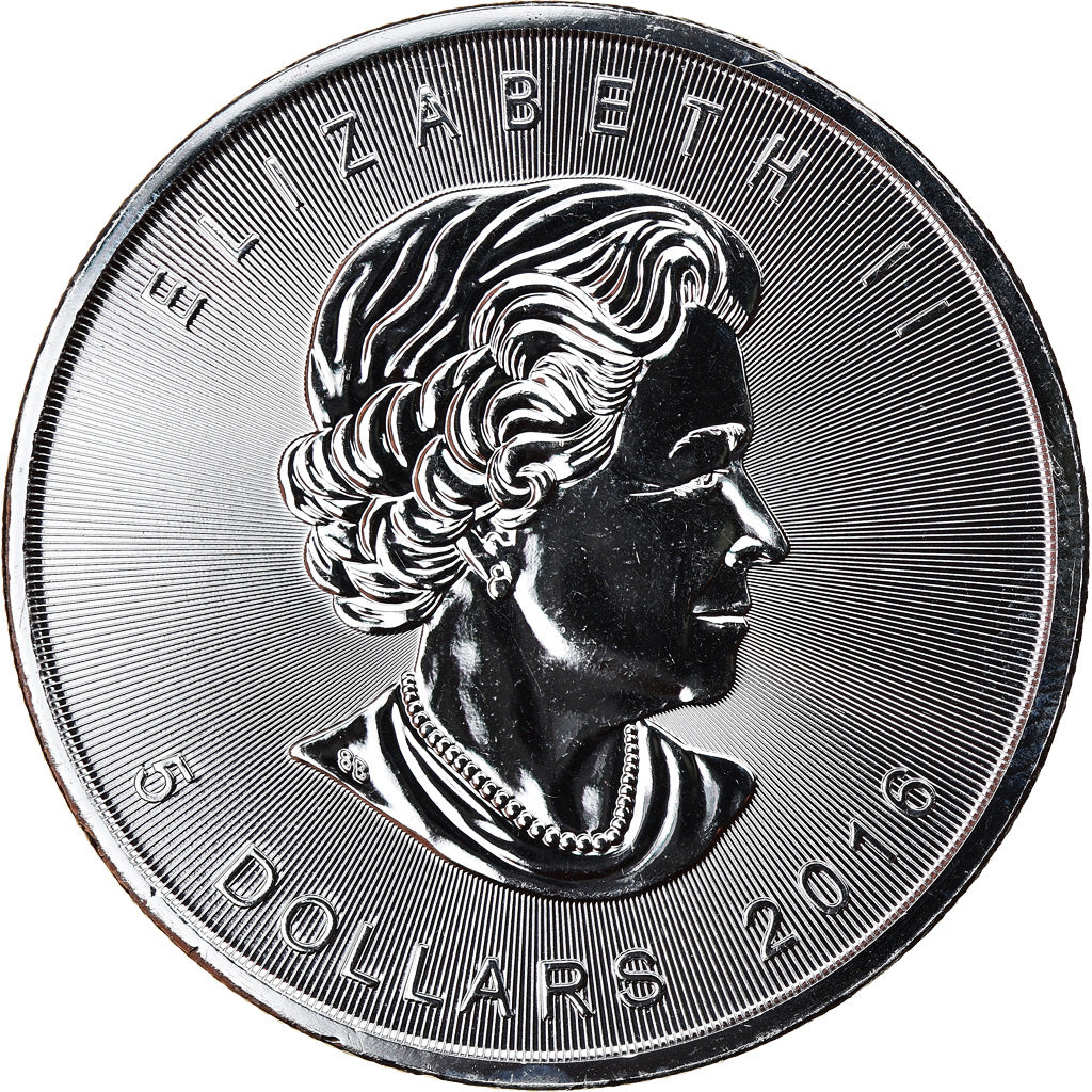 Coin, Canada, Maple Leaf, 5 Dollars, 2016, Little Wild Ones, Arctic wolf cub