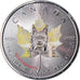 Moneda, Canadá, Maple Leaf, 5 Dollars, 2015, Lynx canadensis, FDC, Plata