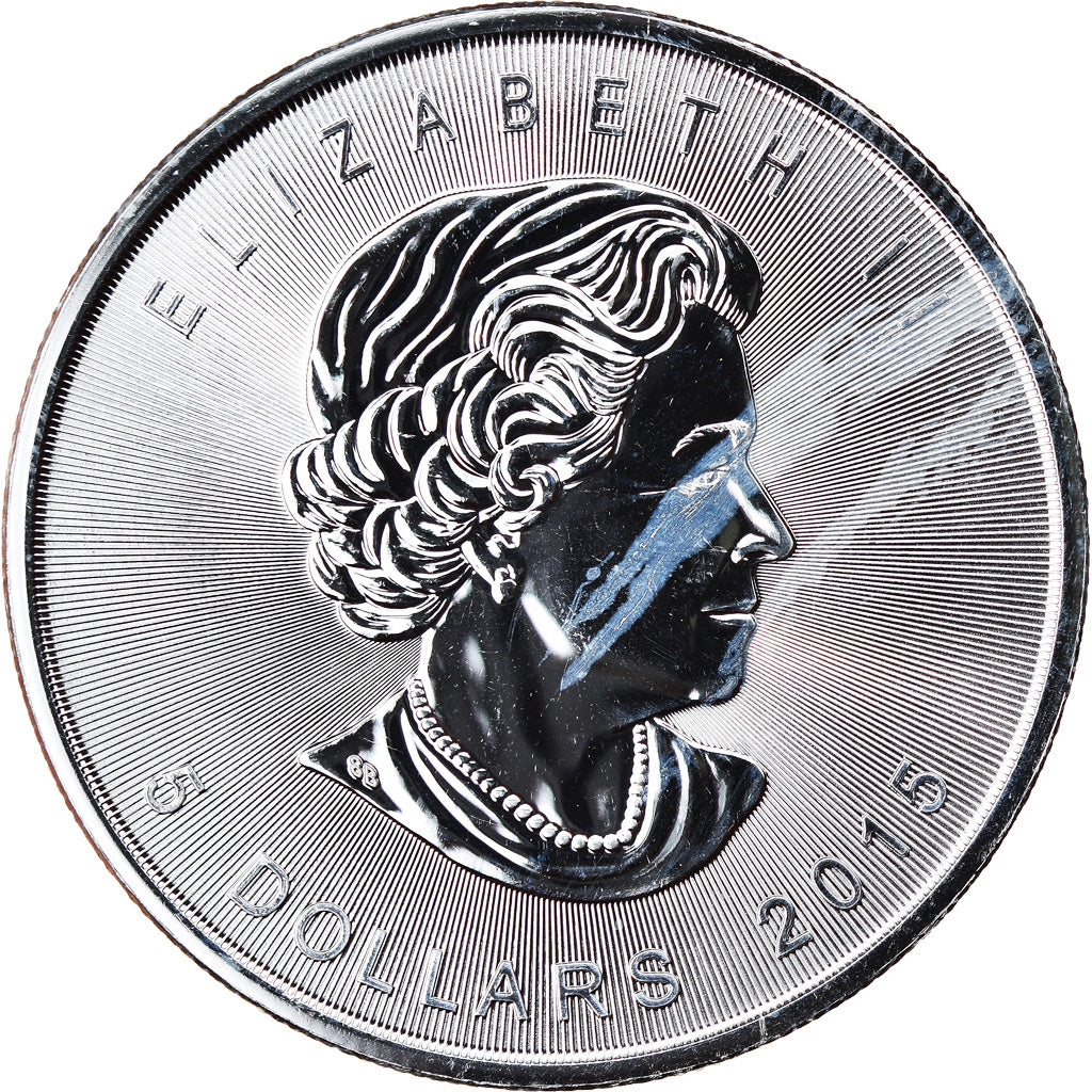 Moneda, Canadá, Maple Leaf, 5 Dollars, 2015, Lynx canadensis, FDC, Plata