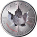 Coin, Canada, Maple Leaf, 5 Dollars, 2015, Lontra canadensis, MS(65-70), Silver