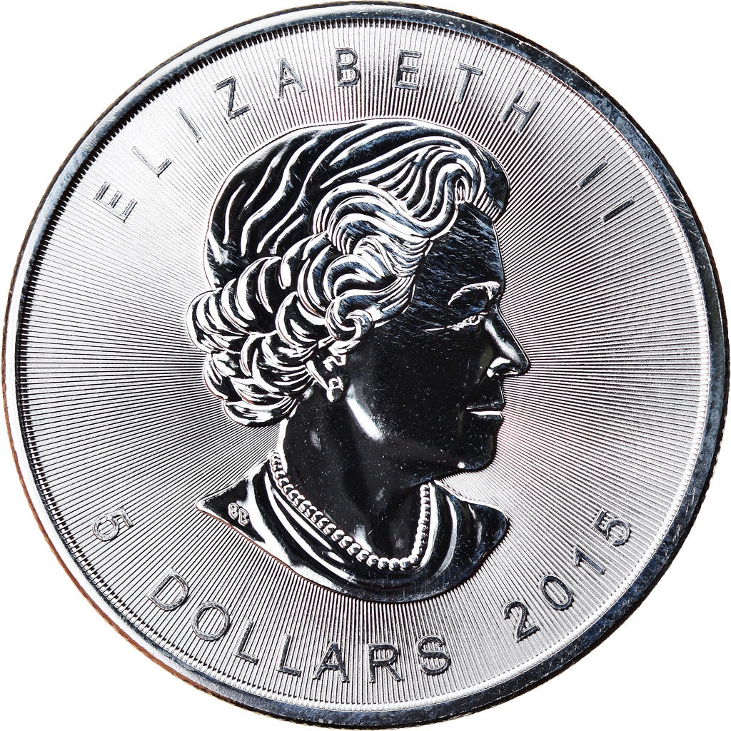 Moneda, Canadá, Maple Leaf, 5 Dollars, 2015, Bubo scandiacus, FDC, Plata