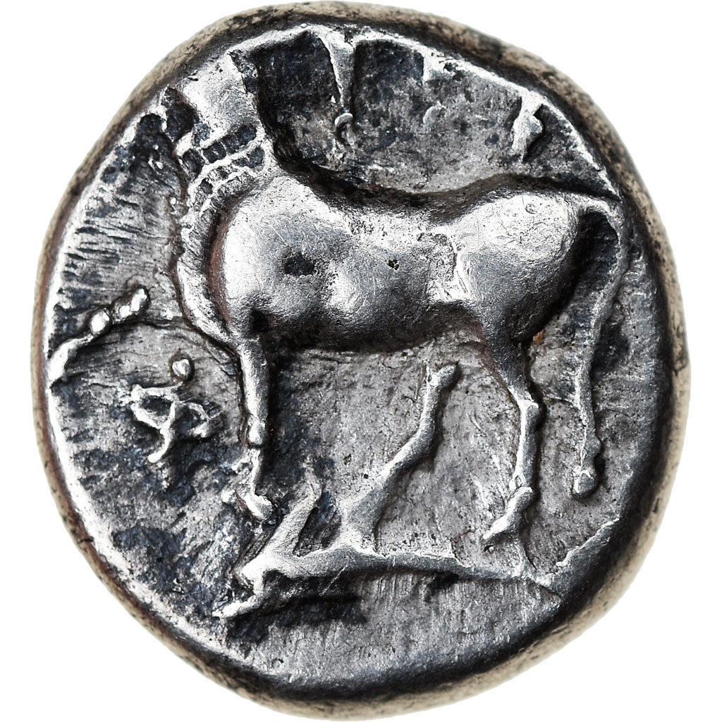 Coin, Thrace, Byzantion, Drachm, 387-340 BC, EF(40-45), Silver