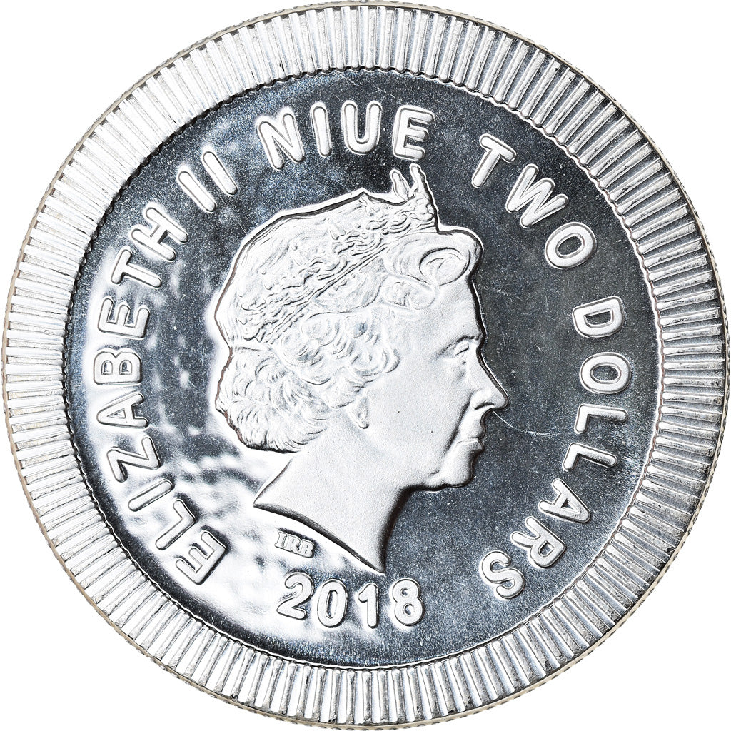 Coin, Niue, Elizabeth II, Athena Owl, 2 Dollars, 2017, 1 Oz, MS(65-70), Silver
