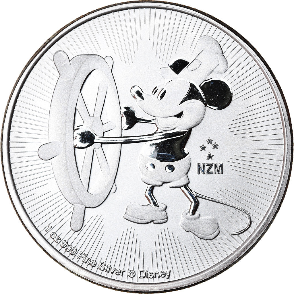 Moneda, Niue, Elizabeth II, Disney, Mickey Mouse, 2 Dollars, 2017, 1 Oz, FDC
