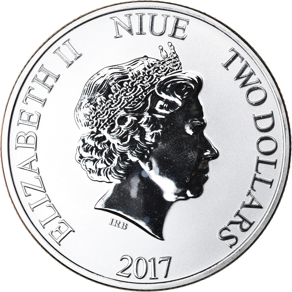 Moneda, Niue, Elizabeth II, Disney, Mickey Mouse, 2 Dollars, 2017, 1 Oz, FDC
