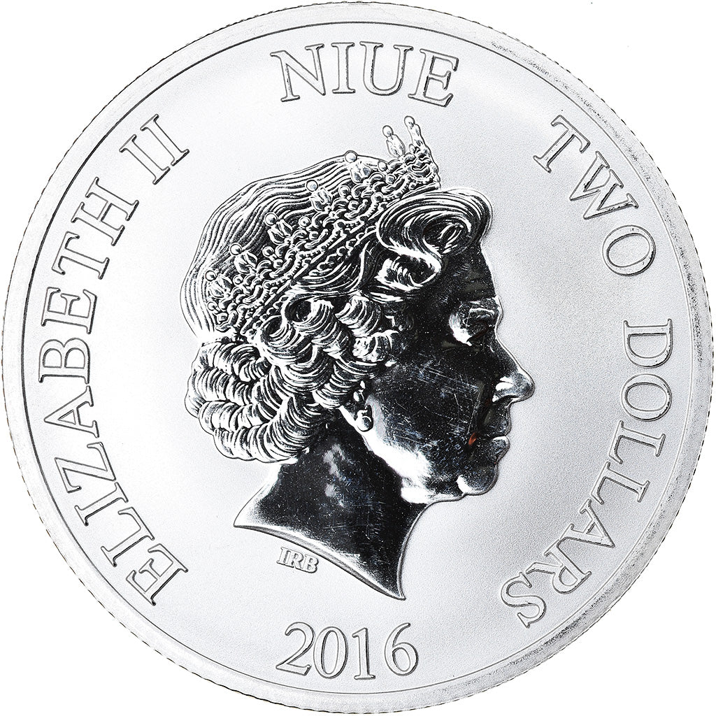Coin, Niue, Elizabeth II, Hawksbill Turtle, 2 Dollars, 2016, 1 Oz, MS(65-70)