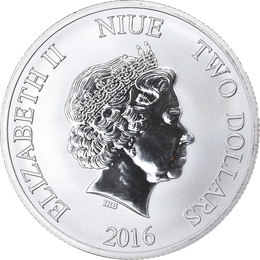 Coin, Niue, Elizabeth II, Hawksbill Turtle, 2 Dollars, 2016, 1 Oz, MS(65-70)
