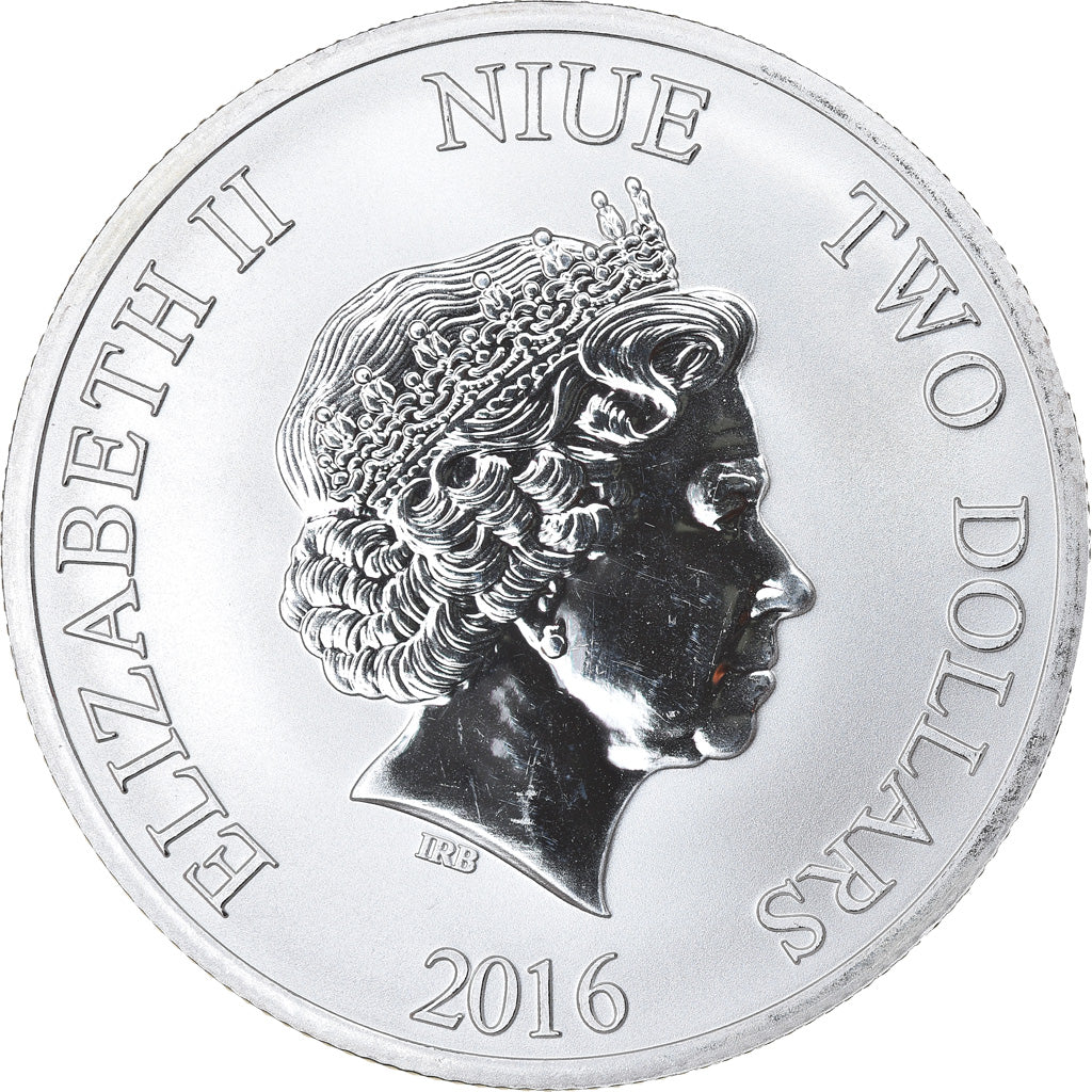 Coin, Niue, Elizabeth II, Hawksbill Turtle, 2 Dollars, 2016, 1 Oz, MS(65-70)