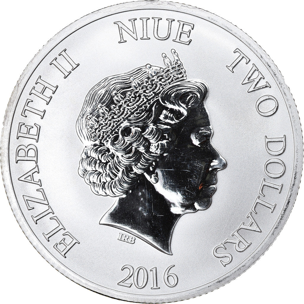 Coin, Niue, Elizabeth II, Hawksbill Turtle, 2 Dollars, 2016, 1 Oz, MS(65-70)