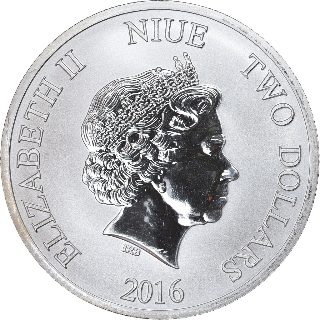 Coin, Niue, Elizabeth II, Hawksbill Turtle, 2 Dollars, 2016, 1 Oz, MS(65-70)