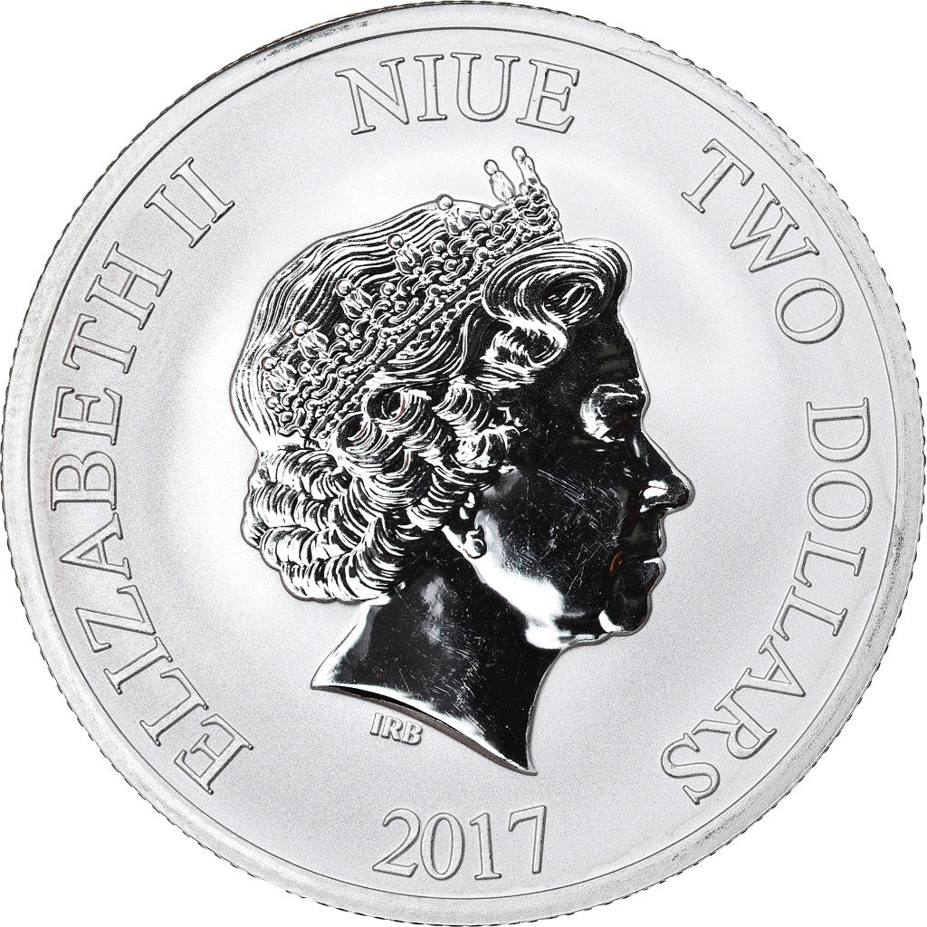 Coin, Niue, Elizabeth II, Hawksbill Turtle, 2 Dollars, 2017, 1 Oz, MS(65-70)