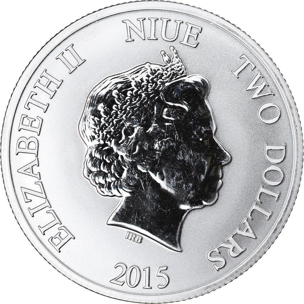 Coin, Niue, Elizabeth II, Hawksbill Turtle, 2 Dollars, 2015, 1 Oz, MS(65-70)