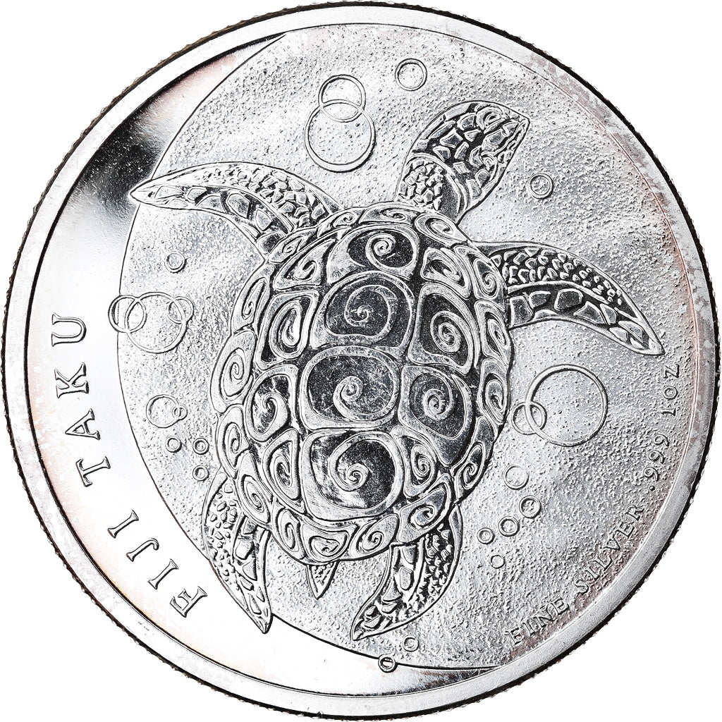 Monnaie, Fiji, Elizabeth II, Hawksbill Turtle, 2 Dollars, 2011, 1 Oz, FDC