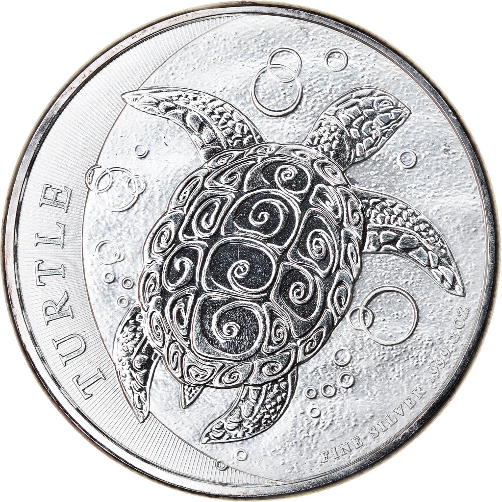 Coin, Niue, Elizabeth II, Hawksbill Turtle, 5 Dollars, 2015, 2 Oz, MS(65-70)