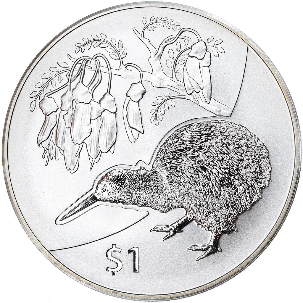 Coin, New Zealand, Elizabeth II, Kiwi, Dollar, 2012, B.H. Mayer, Germany, 1 Oz