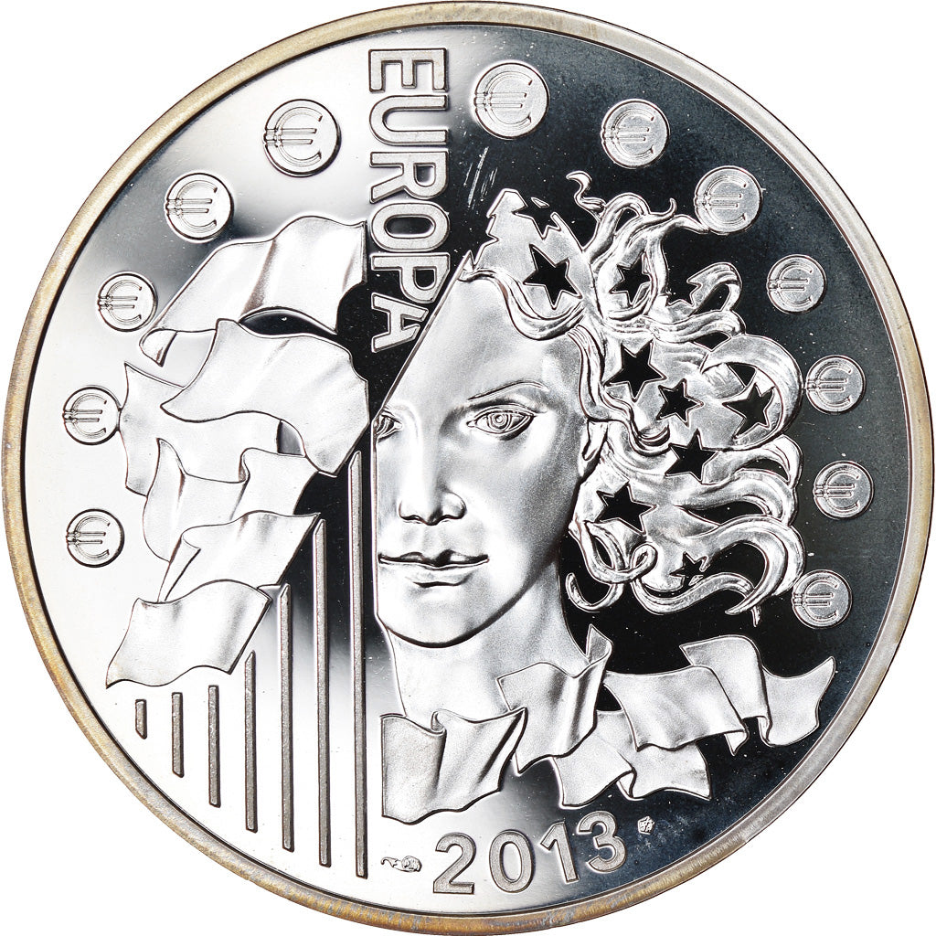 France, Monnaie de Paris, 10 Euro, Traité de l'Elysée, 2013, Proof, MS(65-70)