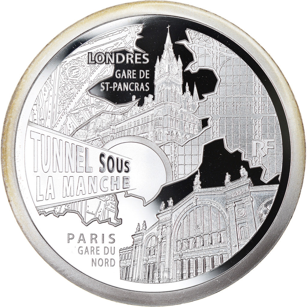 Francja, Monnaie de Paris, 10 Euro, Gare du Nord - Saint-Pancras, 2013, Proof