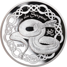 Francia, Monnaie de Paris, 10 Euro, Année du serpent, 2013, Proof, FDC, Argento