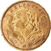 Coin, Switzerland, 20 Francs, 1914, Bern, MS(63), Gold, KM:35.1