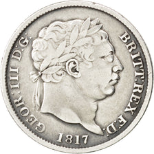 Moneda, Gran Bretaña, George III, Shilling, 1817, BC+, Plata, KM:666