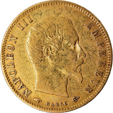 Münze, Frankreich, Napoleon III, 5 Francs, 1858, Paris, S+, Gold, KM:787.1