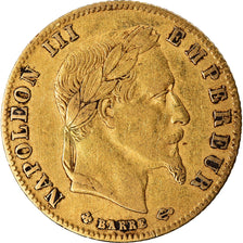 Coin, France, Napoleon III, 5 Francs, 1867, Strasbourg, EF(40-45), Gold
