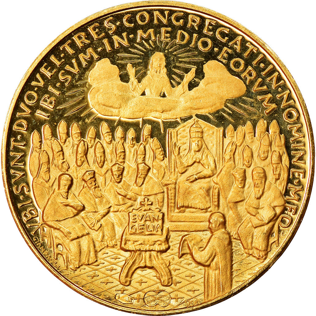 Vatican, Medal, Joannes XXIII, Second Ecumenical Council, 1962, MS(64), Gold