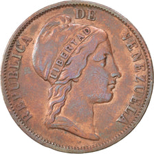 VENEZUELA, Centavo, 1852, KM #6, VF(30-35), Copper, 30.5, 10.67
