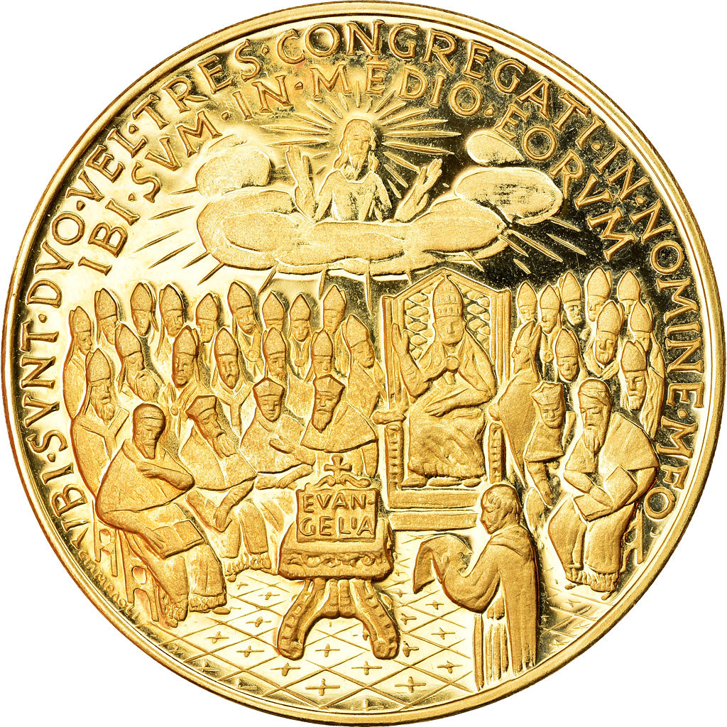 Vatican, Medal, Joannes XXIII, Second Ecumenical Council, 1962, MS(64), Gold