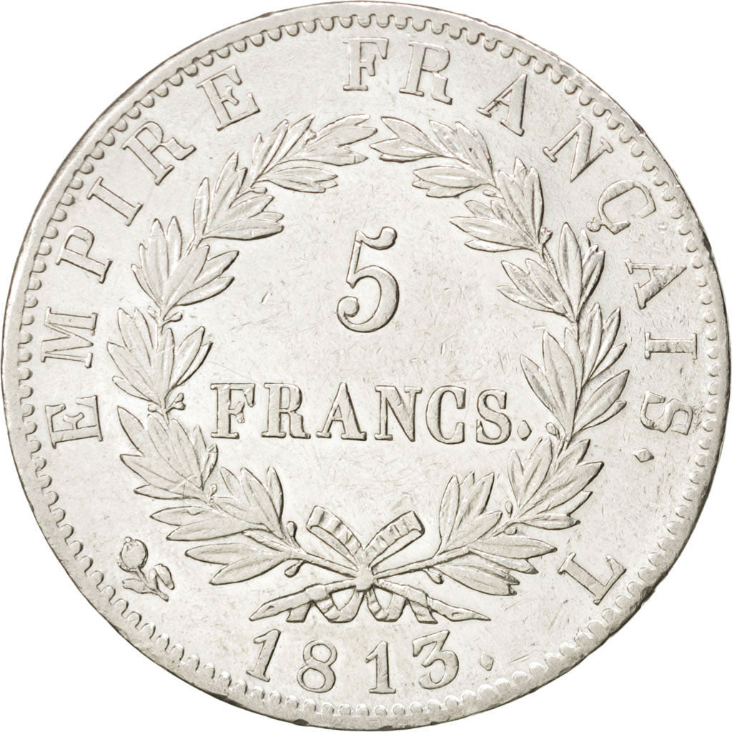FRANCE, Napoléon I, 5 Francs, 1813, Bayonne, KM #694.9, EF(40-45), Silver, G...