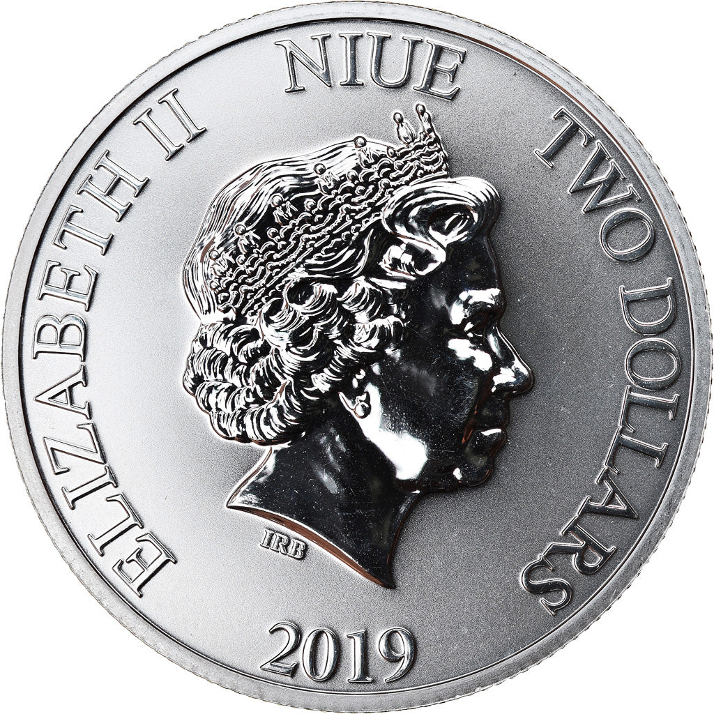 Coin, Niue, Elizabeth II, Hawksbill Turtle, 2 Dollars, 2019, 1 Oz, MS(65-70)