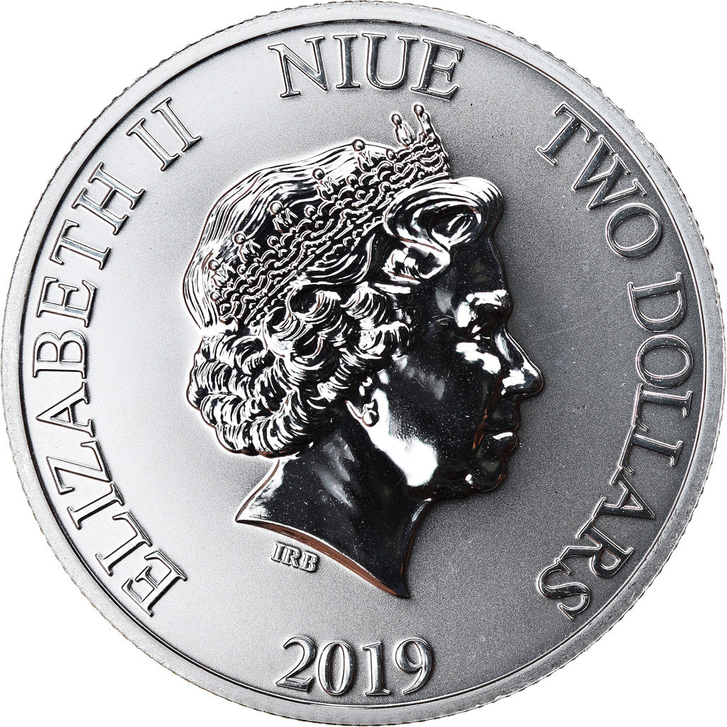 Coin, Niue, Elizabeth II, Hawksbill Turtle, 2 Dollars, 2019, 1 Oz, MS(65-70)