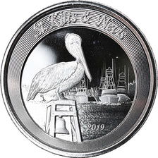 Coin, SAINT KITTS & NEVIS, Brown Pelican, 2 Dollars, 2019, 1 Oz, MS(65-70)