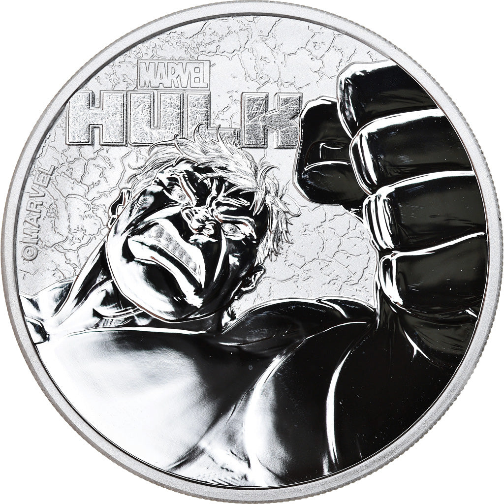 Coin, Tuvalu, Hulk, 1 Dollar, 2019, 1 Oz, MS(65-70), Silver